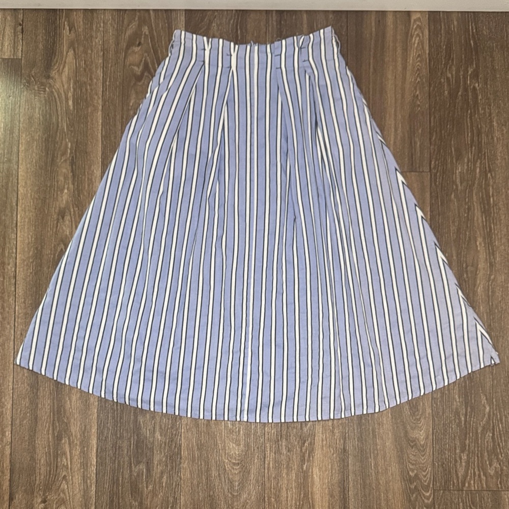 Zara A-Line Skirt in Blue and White Stripes Women’s XS